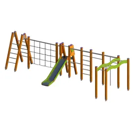 aea Klettergerüst Abenteuerspielplatz Bewegungsparcours mehrfarbig