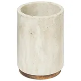 5five simply smart Zahnbürstenbecher in beige - zahnbürstentopf Como marmoreffekt
