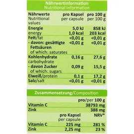 Sunlife Vitamin C + Zink Depot Kapseln 60 Kapseln