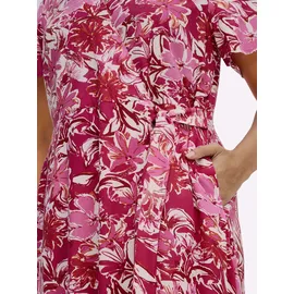 sheego Etuikleid Gemustert Pink/Rot 58