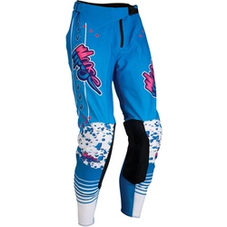 Moose Racing Agroid Blau, Textilhose - Blau/Pink/Weiß - 32