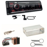 Kenwood KMM-BT407DAB Bluetooth DAB Einbauset für Mercedes SLK R170 W208 W210