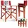 CASARIA Regiestuhl Gartenstuhl 54 x 54 x 87 cm rot 2 St.
