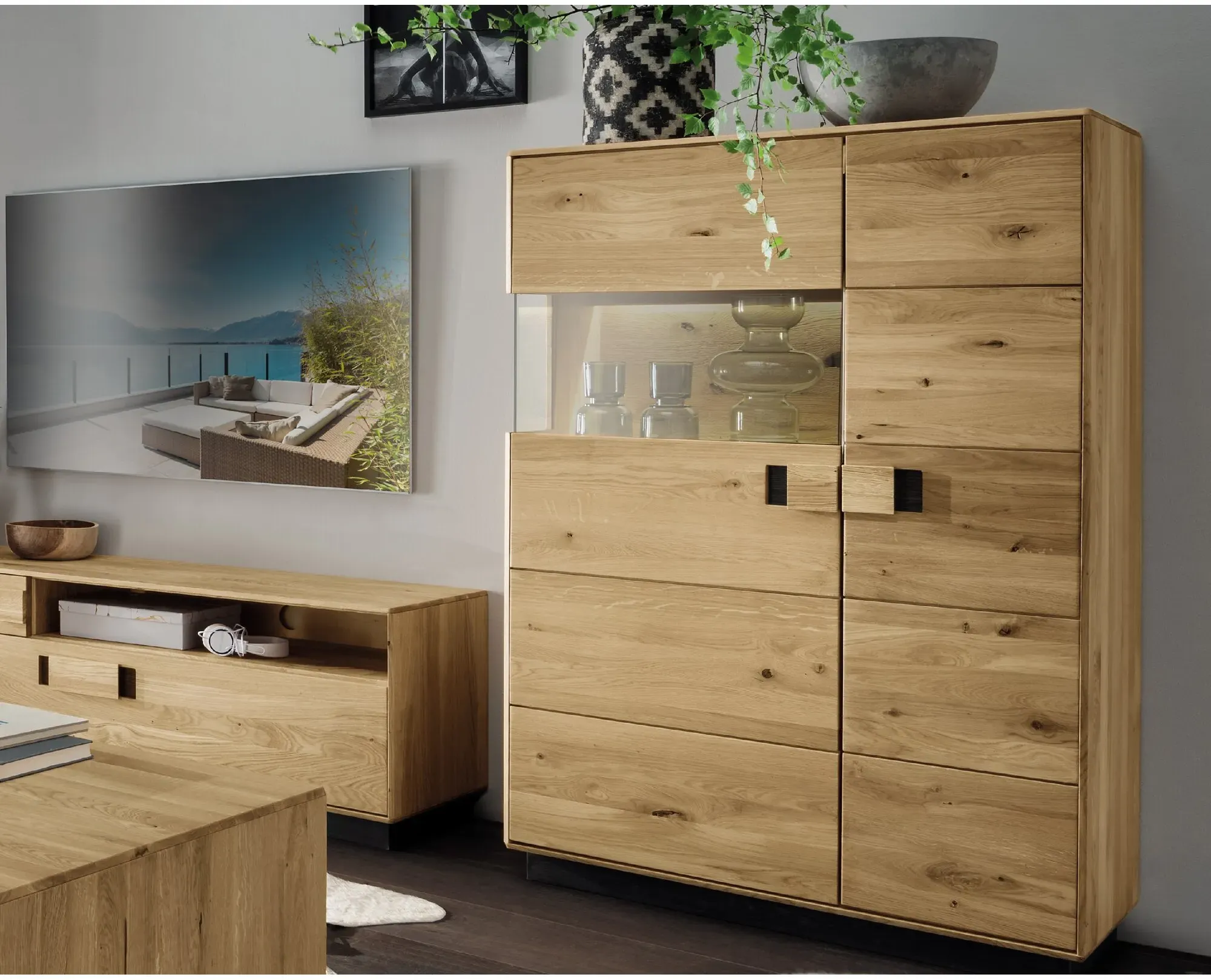 Massivholz »Arosa« Highboard I 96x141,6x42 cm