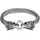 KUZZOI KUZZOI Armband Herren Wolfskopf Braided Ringverschluss 925 Silber Herrenschmuck