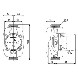 Grundfos Hocheffizienzpumpe Alpha1 15-40 130 mm, PN 10, 230 V