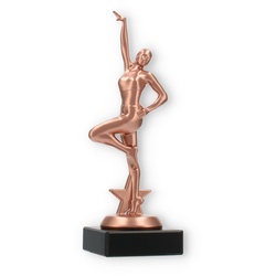 Pokal Kunststofffigur Jazz Dance bronze auf schwarzem Marmorsockel 19,7cm