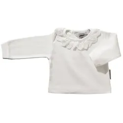 JACKY Langarmshirt mit Spitzenkragen weiß, 68