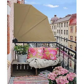 Quick Star Sichtschutzfächer 115 x 115 cm Beige Polyester