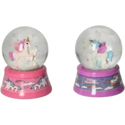 TOI TOYS 35322Z Schneekugel-Einhorn, sortiert