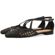 Gioseppo Leskovic Ballerinas aus Leder, Blau, mit Schnürung für Damen, Schwarz, 41 EU