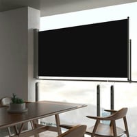 vidaXL Ausziehbare Seitenmarkise 80 x 300 cm schwarz