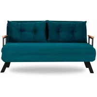 SCHLAFSOFA für 2 Personen mit Stoffbezug und Metallfüßen 133/50/41 cm