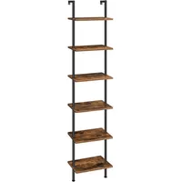 LuxusKollektion Leiterregal Leiterregal 6stöckig 39 x 24 x 200,5 cm Dunkelbraun Schwarz bunt