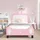 vidaXL Kinderbettgestell mit Kopfteil Rosa 80 x 200 cm PU