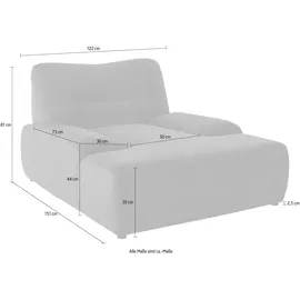 DOMO collection Loveseat Cesena Bezugstoff: Wellenunterfederung, Polyätherschaum 122 x 81 x 151 cm Beige