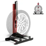 CISSIYOG Reifenregal Reinigungsständer, Höhenverstellung Reifenständer aus Stahl, Heavy Duty Detailing Wheel Cleaning Stand für Reinigen und Polieren von Reifen - 70×45×83cm