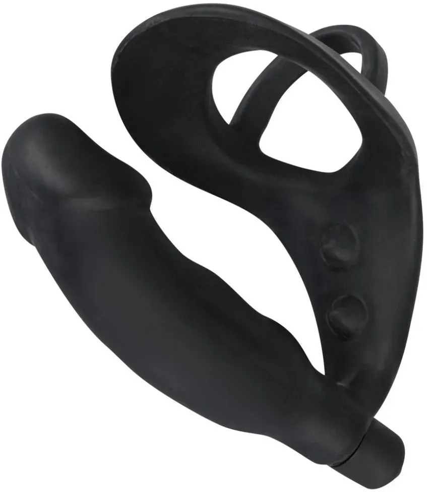 Penis-/Hodenring 'Ring & Vibro Plug“ mit Vibro-Analplug | Mit Vibration Black Velvets Vibrator 1 St