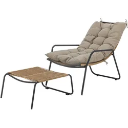 Bloomingville Garten Liegestuhl Boel, L100xH77xB66 cm, natur