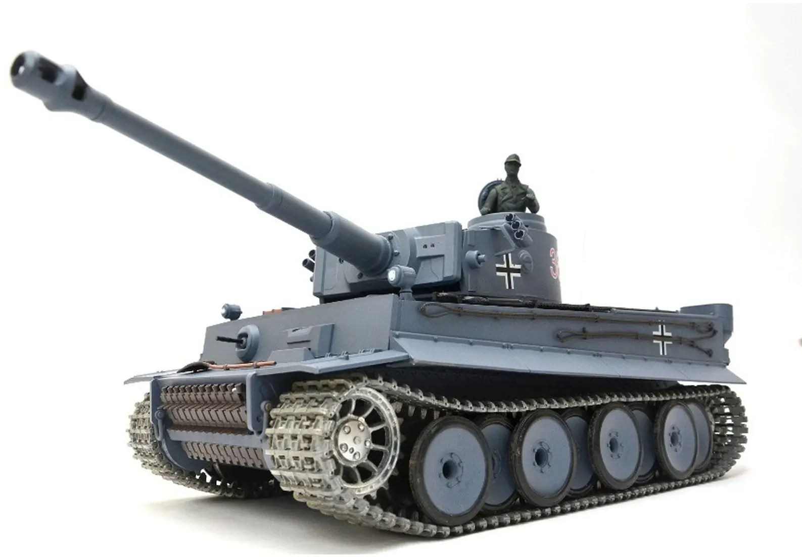 TPFLiving RC-Panzer German Tiger I UPG-A V7.0 Upgrade-A V7.0 - RC Panzer ferngesteuert - Panzer mit Schussfunktion, Stahlgetriebe und Kettenantrieb - Rauch und Sound - Maßstab 1:16