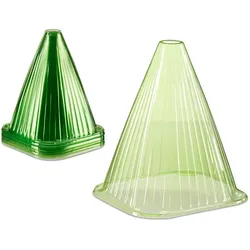 Relaxdays Relaxdays Pflanzenhut im 24er Set, Pflanzhilfe, Pflanzenschutz vor Frost, Schnecken & Vögeln, PVC, Pflanzglocke, grün