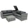 MONSTER SHOP Rattan Modular Gartenmöbel 6-tlg. grau