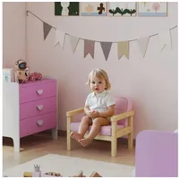 AIYAPLAY Kindersessel mit Holzrahmen, Cordoptik (Kindersofa, 1-St., gepolsterter Kinderstuhl), für Kinder von 3-8 Jahren, für Kinderzimmer, Spielzimmer, Rosa rosa