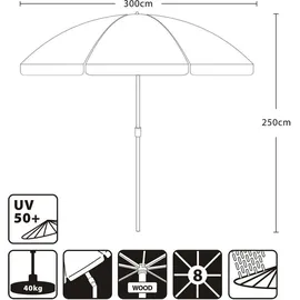 Sekey Sonnenschirm Ø 300 cm Taupe