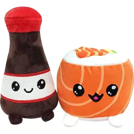 JoyToy Joy Toy - Yummis Together Uramaki und SOYA - 2 Plüsch 15 cm in Take Away Plüsch Tasche 21x21 cm