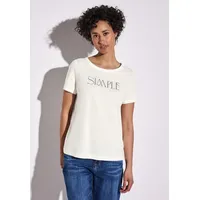STREET ONE T-Shirt mit Wording - Weiß