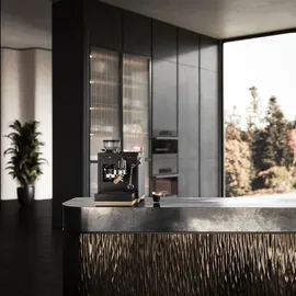 Loewe aura.pure grau mit Milchaufschäumer und Mahlwerk