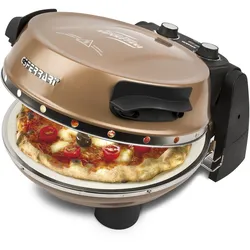 G3FERRARI Pizzaofen "G1003208 Napoletana kupfer mit 2. Stein im Deckel", rosa (kupfer), B:34cm H:21cm T:37cm, Pizzaöfen, Pizzaschaufel+Rezeptheft