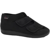 OrtoMed Klettschuhe Verbandschuhe Hausschuhe Senioren, Schwarz, EU 48 - 48 EU Weit