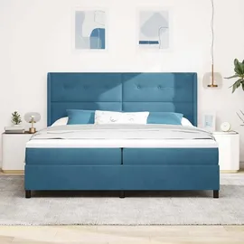 vidaXL Boxspringbett 100 x 200 cm Blau