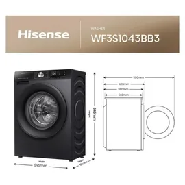 Hisense WF3S1043BB3 Waschmaschine (10 kg, 1400 U/min)