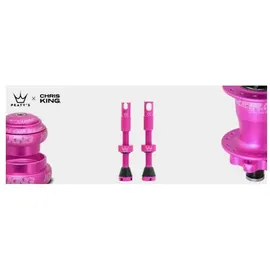 Peaty's Tubeless Ventil Set - 60 mm - Rosa