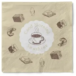 Sovie HOME Serviette Sunshine aus Tissue 33 x 33 cm, 20 Stück - Kaffee Cafe Frühstück