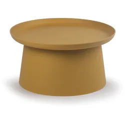 Kunststoff-Kaffeetisch FUNGO, Durchmesser 700 mm, ockerfarben