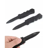 HAPZUR Einziehbares Fake Messer 2er Set Schwarz – Magischer Scherzartikel & Spielzeugmesser für Streiche, Halloween, Theater