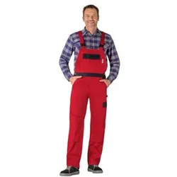 Latzhose 1223 rot/marine, Größe 106 - rot/marine - 106