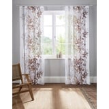 Home Affaire Gardine »Ina«, (2 St.), transparent, 2-er Set, einseitig bedruckt, Voile Home affaire braun