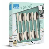 Amefa AUSTIN Espressolöffel 6-teilig | stylisches Design in Trendfarbe | Edelstahl mit PVD Veredelung | Champagner satiniert | 12 cm | Esspresso Löffel mini | Espressolöffel klein