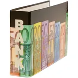 Livepac-Office 3x Bankordner / 140x250mm / für Kontoauszüge / Motiv: "Banknoten"