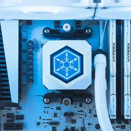 Silverstone SST-PF240W-ARGB-V2 - PermaFrost Premium-Wasserkühler, zweifach einstellbare 120-mm-PWM, ARGB, Intel/AMD, weiss