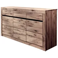 MASSIVMOEBEL24.DE Sideboard Wild-/Zerreiche 155x45x85 bianco geölt MONTREUX #210