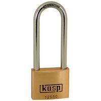 KASP K12550L80A5 Vorhängeschloss 50mm gleichschließend Goldgelb Schlüsselschloss