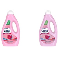 Coral Feinwaschmittel Wolle & Feines Flüssigwaschmittel für eine schonende Reinigung 23 WL 1,15 Liter (Packung mit 2)