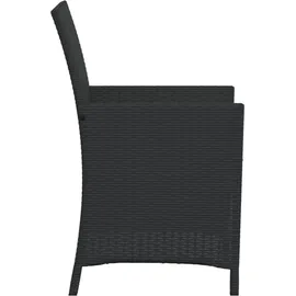 vidaXL Bistro-Set 3-tlg. Schwarz