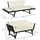 Outsunny Gartensofa 129 x 63 x 67 cm Braun
