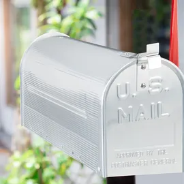Relaxdays U.S. Mailbox silber
